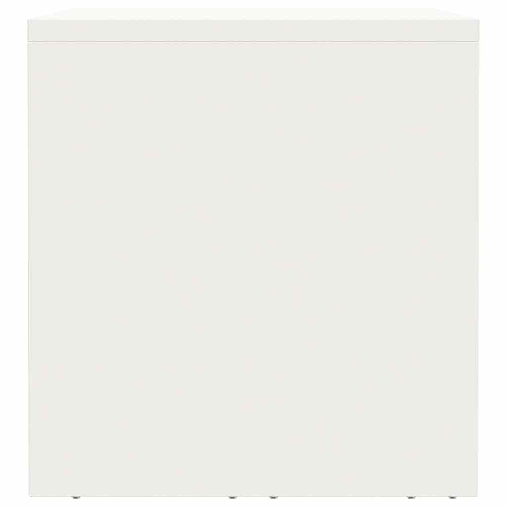Wandkast Voor Garage Poedercoating Staal 80 x 33 x 35 cm Wit