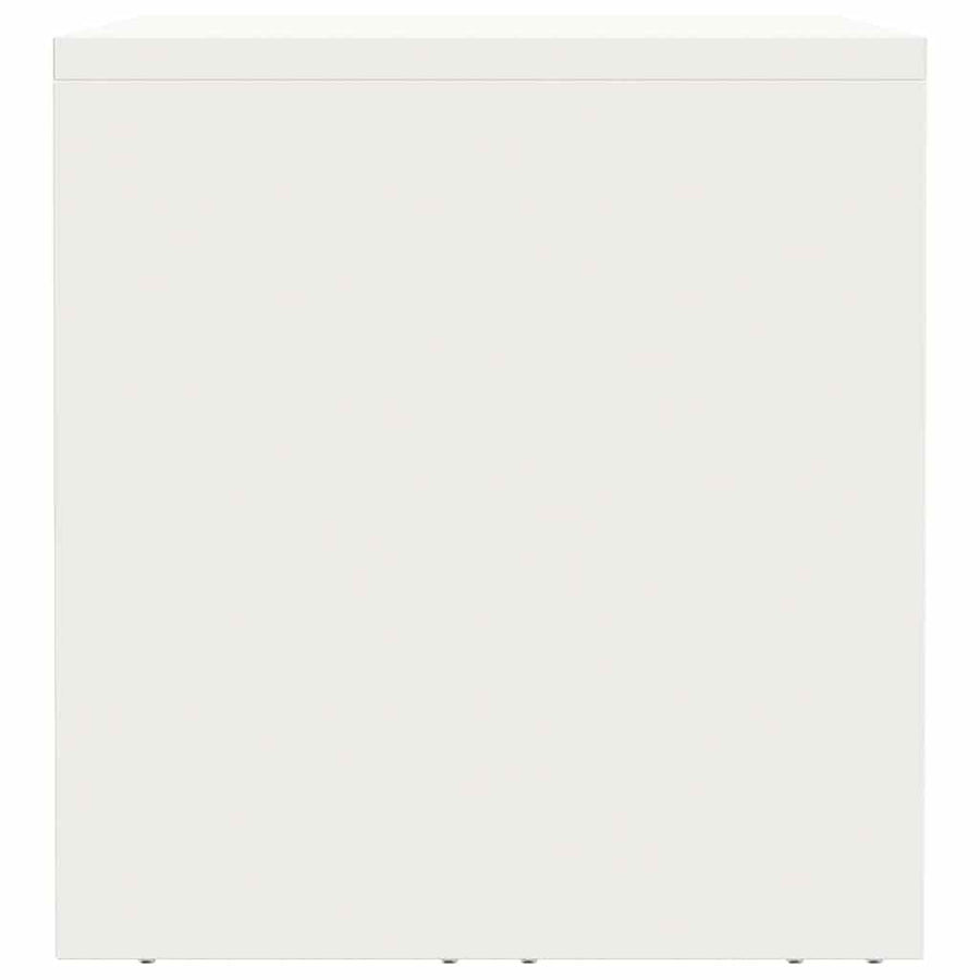 Wandkast Voor Garage Poedercoating Staal 80 x 33 x 35 cm Wit