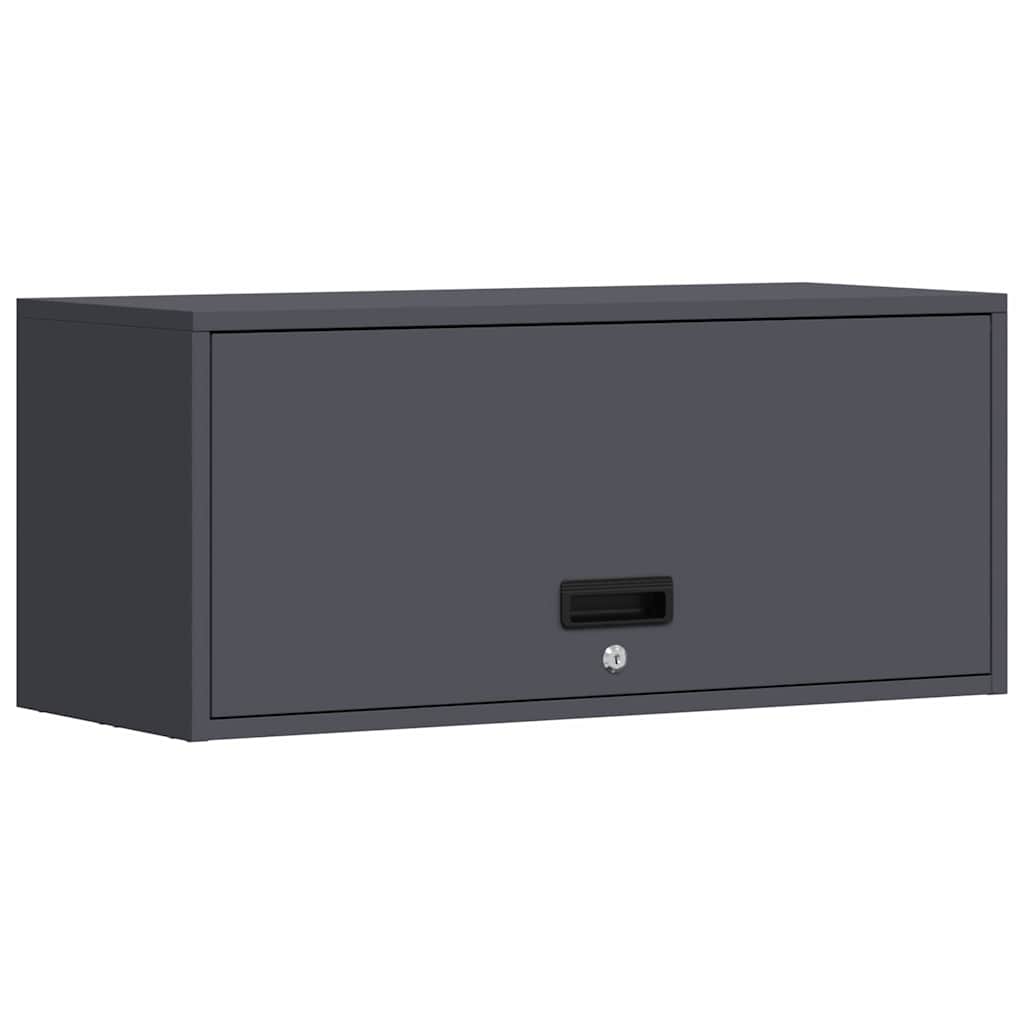 Wandkast Voor Garage 80 x 33 x 35 cm Antraciet