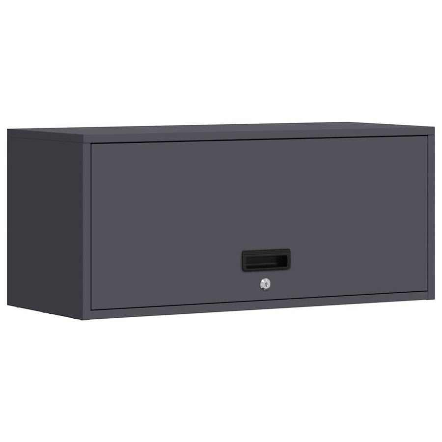 Wandkast Voor Garage 80 x 33 x 35 cm Antraciet