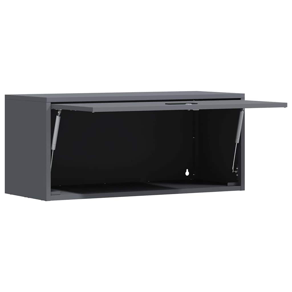 Wandkast Voor Garage 80 x 33 x 35 cm Antraciet