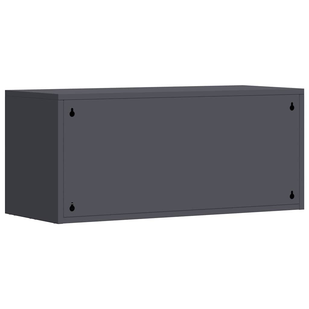 Wandkast Voor Garage 80 x 33 x 35 cm Antraciet