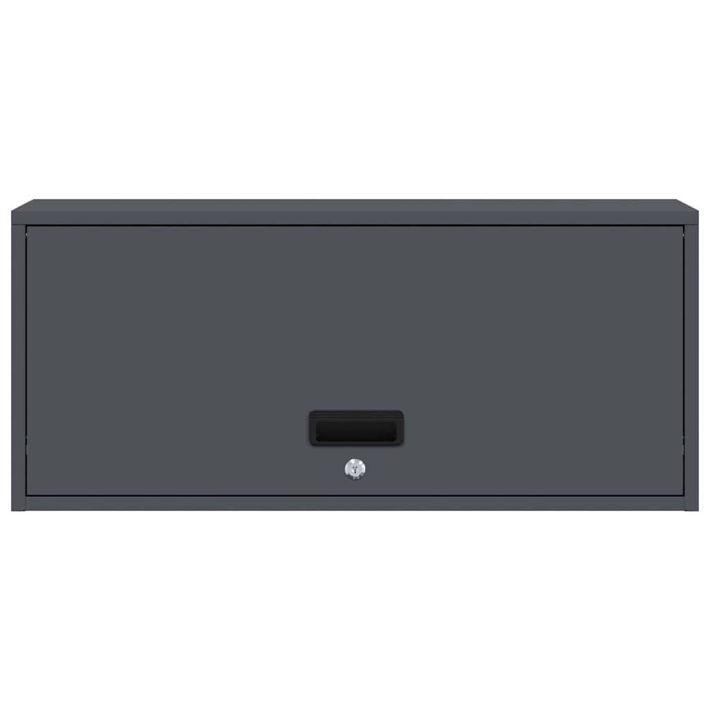Wandkast Voor Garage 80 x 33 x 35 cm Antraciet