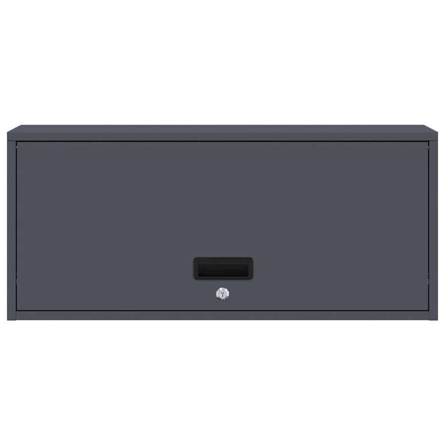 Wandkast Voor Garage 80 x 33 x 35 cm Antraciet