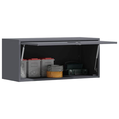 Wandkast Voor Garage 80 x 33 x 35 cm Antraciet