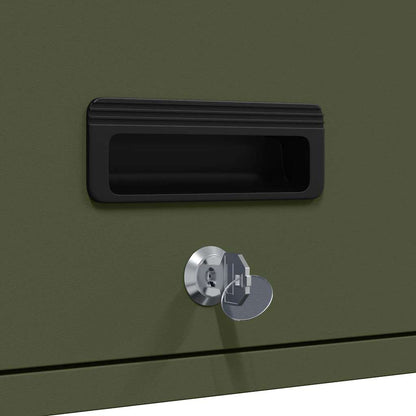 Wandkast Voor Garage 80 x 33 x 35 cm Olijfgroen