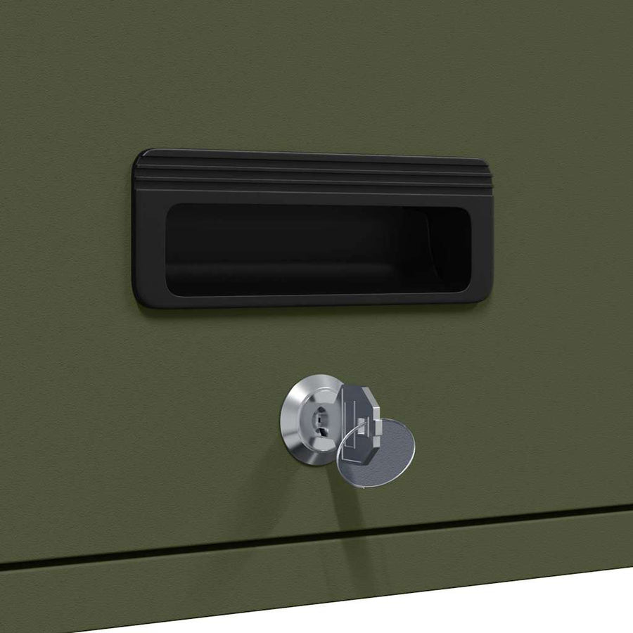 Wandkast Voor Garage 80 x 33 x 35 cm Olijfgroen