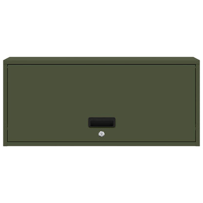 Wandkast Voor Garage 80 x 33 x 35 cm Olijfgroen
