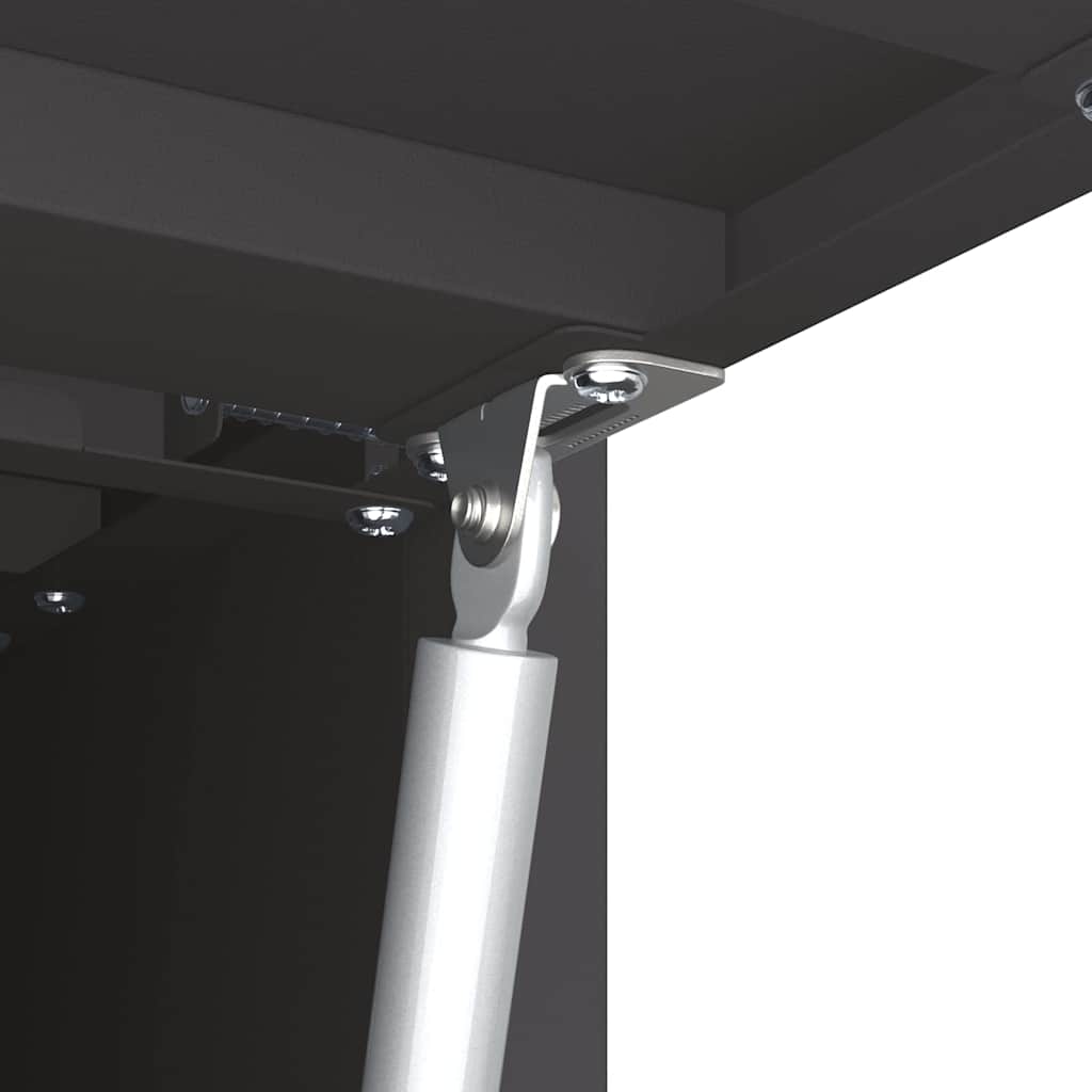 Wandkast Voor Garage Poedercoating Staal 60 x 33 x 35 cm Zwart