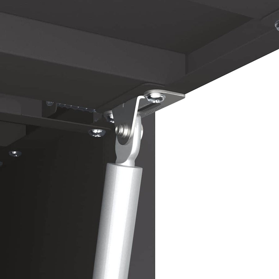 Wandkast Voor Garage Poedercoating Staal 60 x 33 x 35 cm Zwart