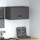 Wandkast 60x33x35 cm staal zwart
