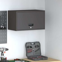 Wandkast Voor Garage Poedercoating Staal 60 x 33 x 35 cm Zwart