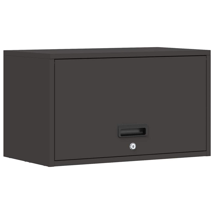 Wandkast Voor Garage Poedercoating Staal 60 x 33 x 35 cm Zwart