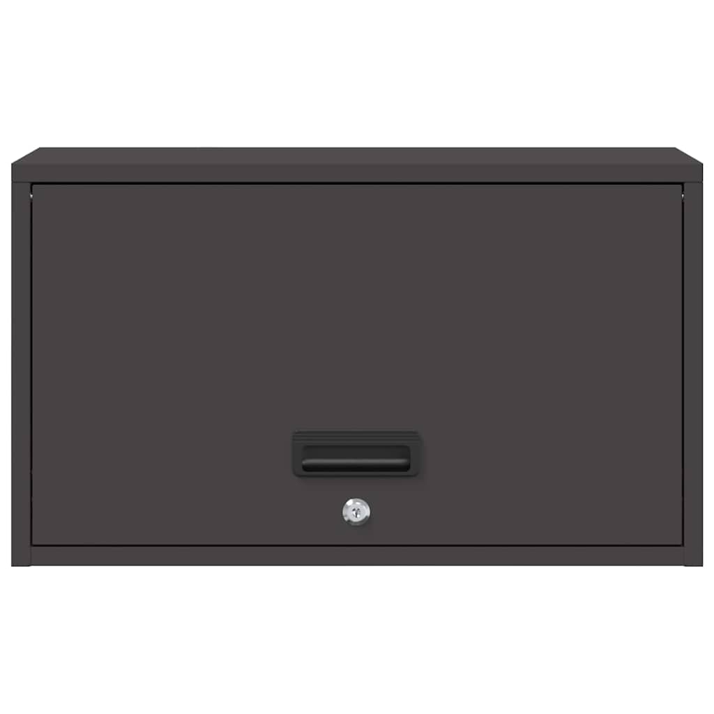Wandkast Voor Garage Poedercoating Staal 60 x 33 x 35 cm Zwart
