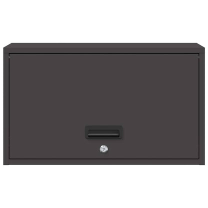 Wandkast Voor Garage Poedercoating Staal 60 x 33 x 35 cm Zwart