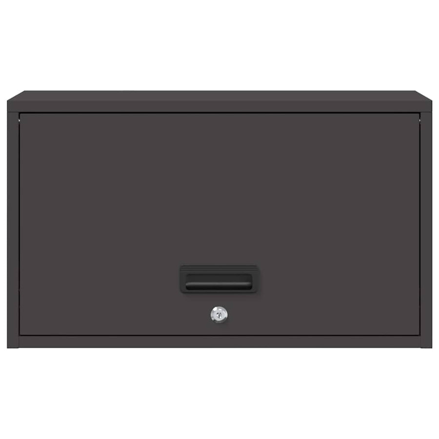 Wandkast Voor Garage Poedercoating Staal 60 x 33 x 35 cm Zwart