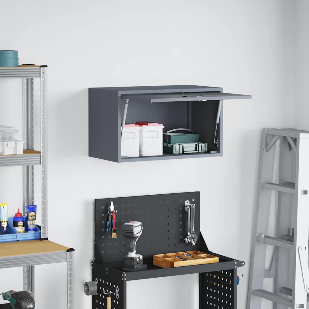Wandkast Voor Garage 60 x 33 x 35 cm Antraciet