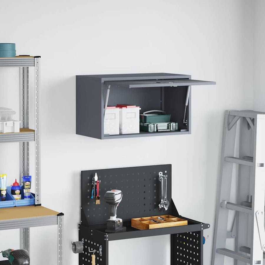 Wandkast Voor Garage 60 x 33 x 35 cm Antraciet