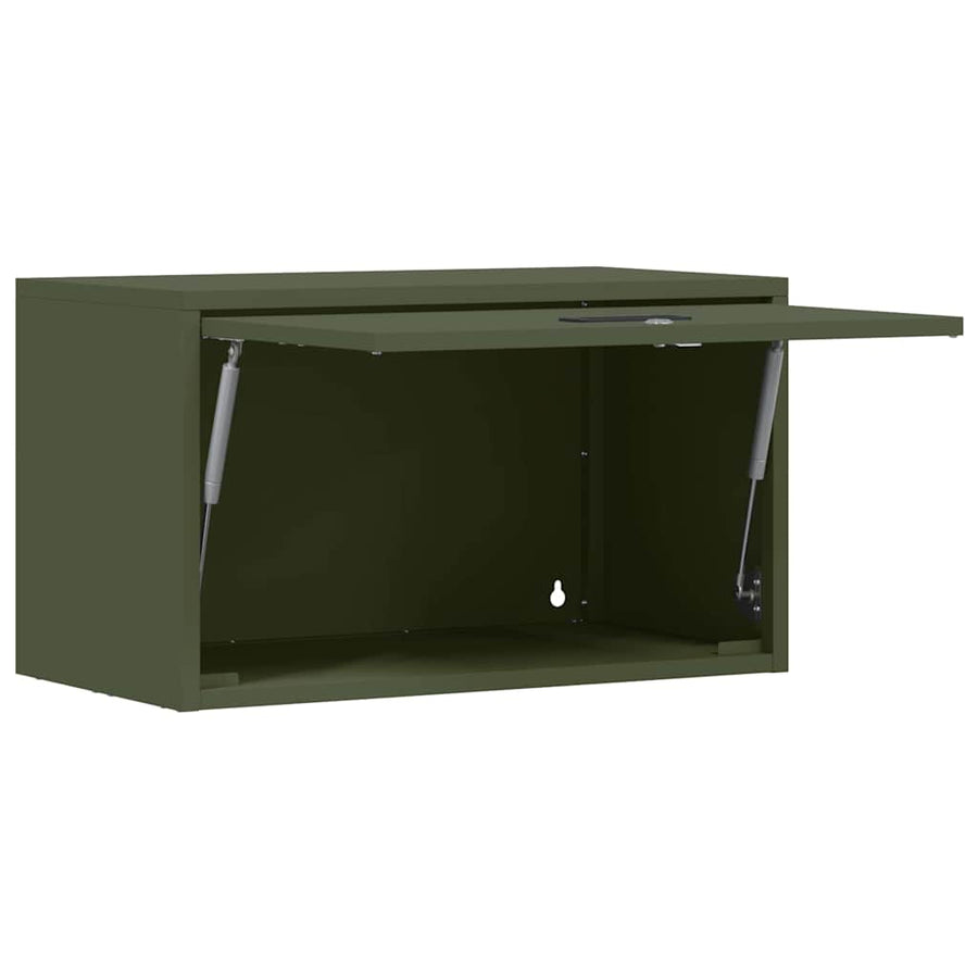Wandkast Voor Garage 60 x 33 x 35 cm Olijfgroen