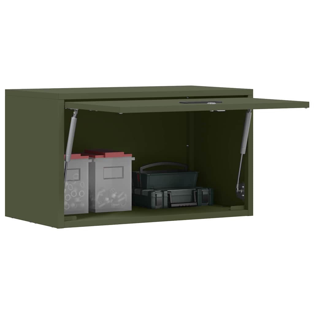 Wandkast Voor Garage 60 x 33 x 35 cm Olijfgroen