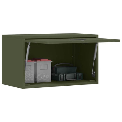 Wandkast Voor Garage 60 x 33 x 35 cm Olijfgroen