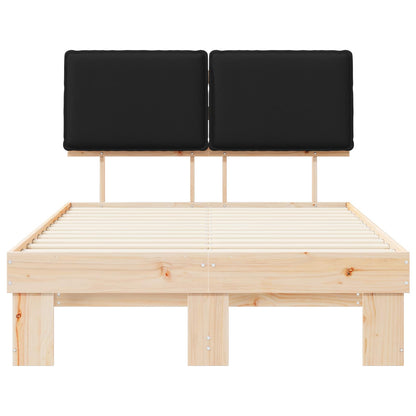 Bedframe met Gevoerd Hoofdgedeelte Zwart 120 x 200 cm