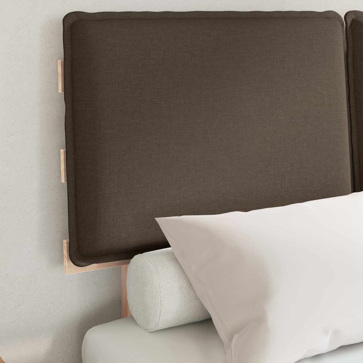 Bedframe met Gevoerd Hoofdgedeelte Taupe 120 x 200 cm