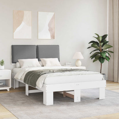 Bedframe met Gevoerd Hoofdgedeelte Lichtgrijs 120 x 200 cm