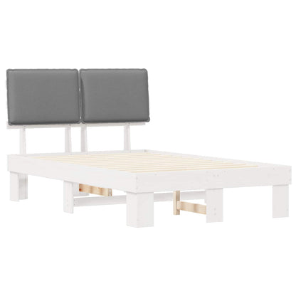 Bedframe met Gevoerd Hoofdgedeelte Lichtgrijs 120 x 200 cm