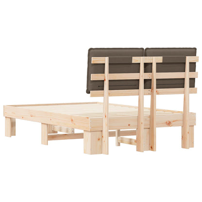Bedframe met Gevoerd Hoofdgedeelte Taupe 120 x 190 cm