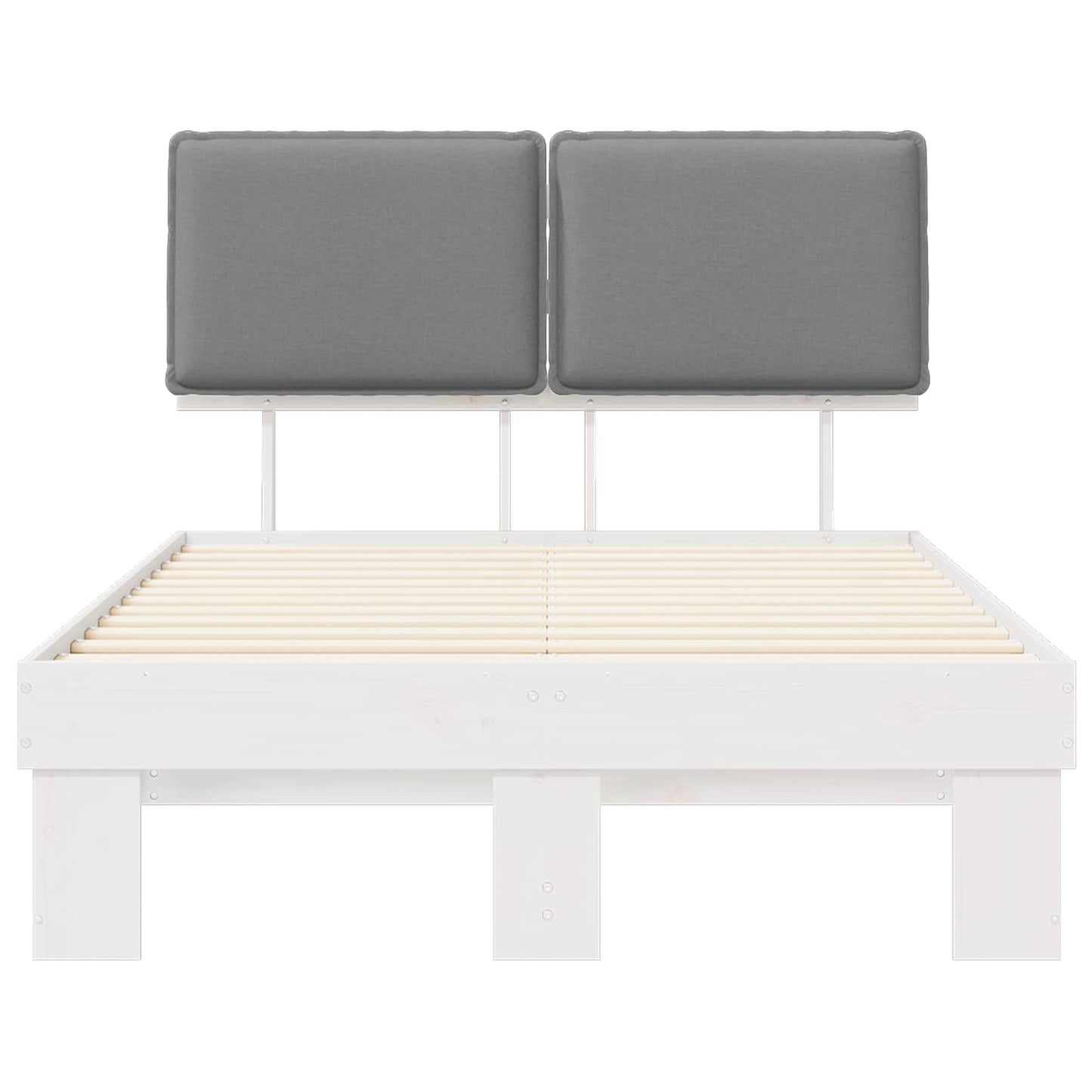 Bedframe met Gevoerd Hoofdgedeelte Lichtgrijs 120 x 190 cm