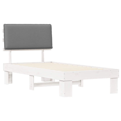 Bedframe met Gevoerd Hoofdgedeelte Lichtgrijs 100 x 200 cm