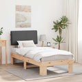 Upholstered Bed Frame Dark Grey 90 x 200 cm