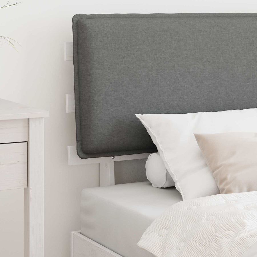 Bedframe met Gevoerd Hoofdgedeelte Lichtgrijs 90 x 200 cm