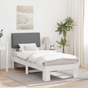 Bedframe massief grenenhout lichtgrijs 80x200 cm