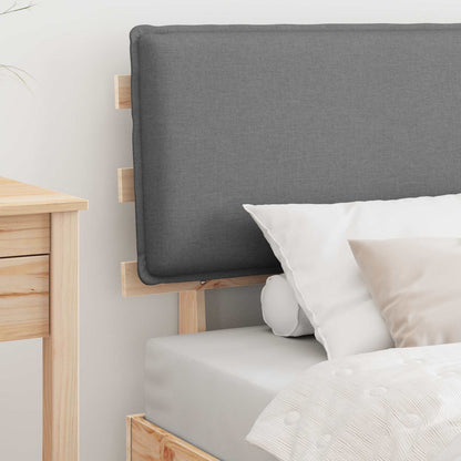 Bedframe met Gevoerd Hoofdgedeelte Lichtgrijs 90 x 190 cm