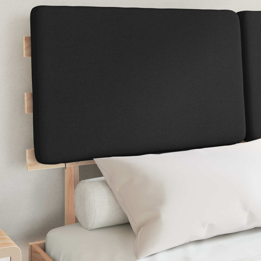 Bedframe met Gevoerd Hoofdgedeelte Zwart 160 x 200 cm
