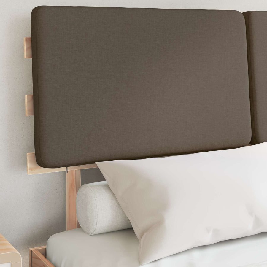 Bedframe met Gevoerd Hoofdgedeelte Taupe 160 x 200 cm