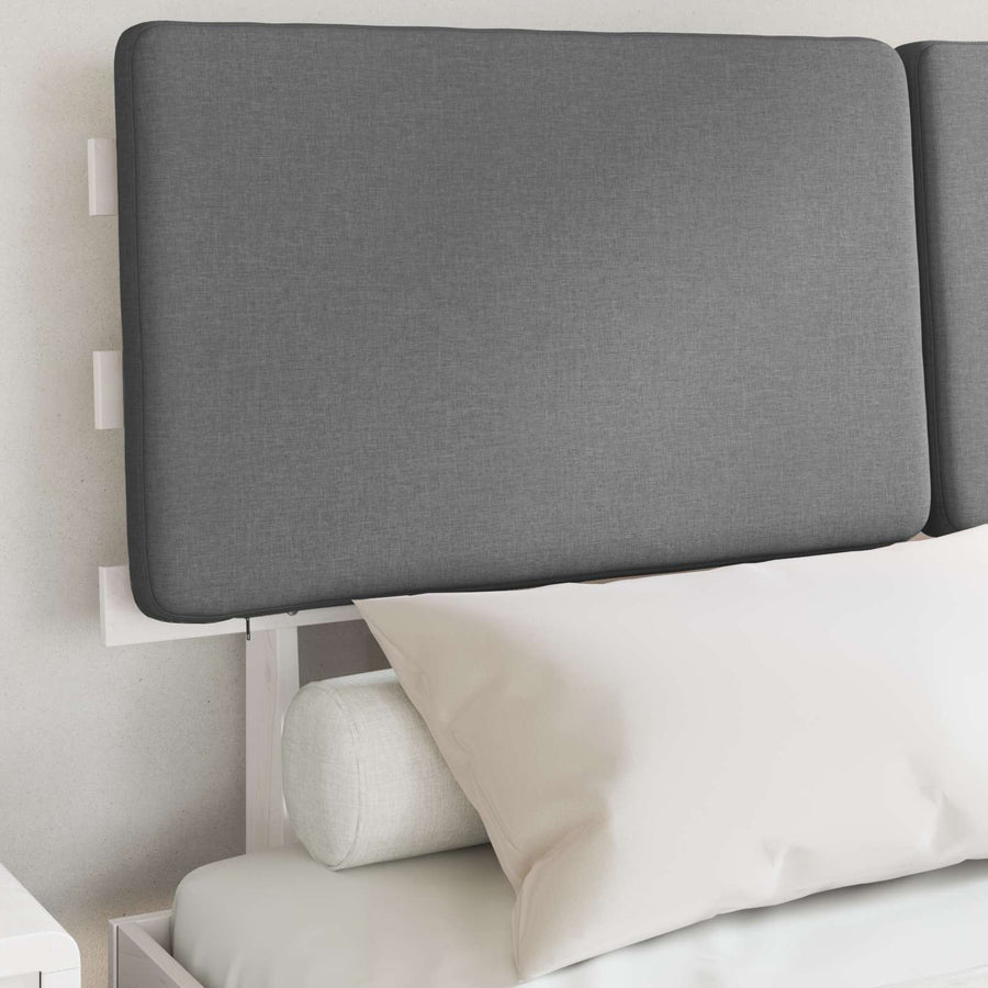 Bedframe met Gevoerd Hoofdgedeelte Lichtgrijs 160 x 200 cm