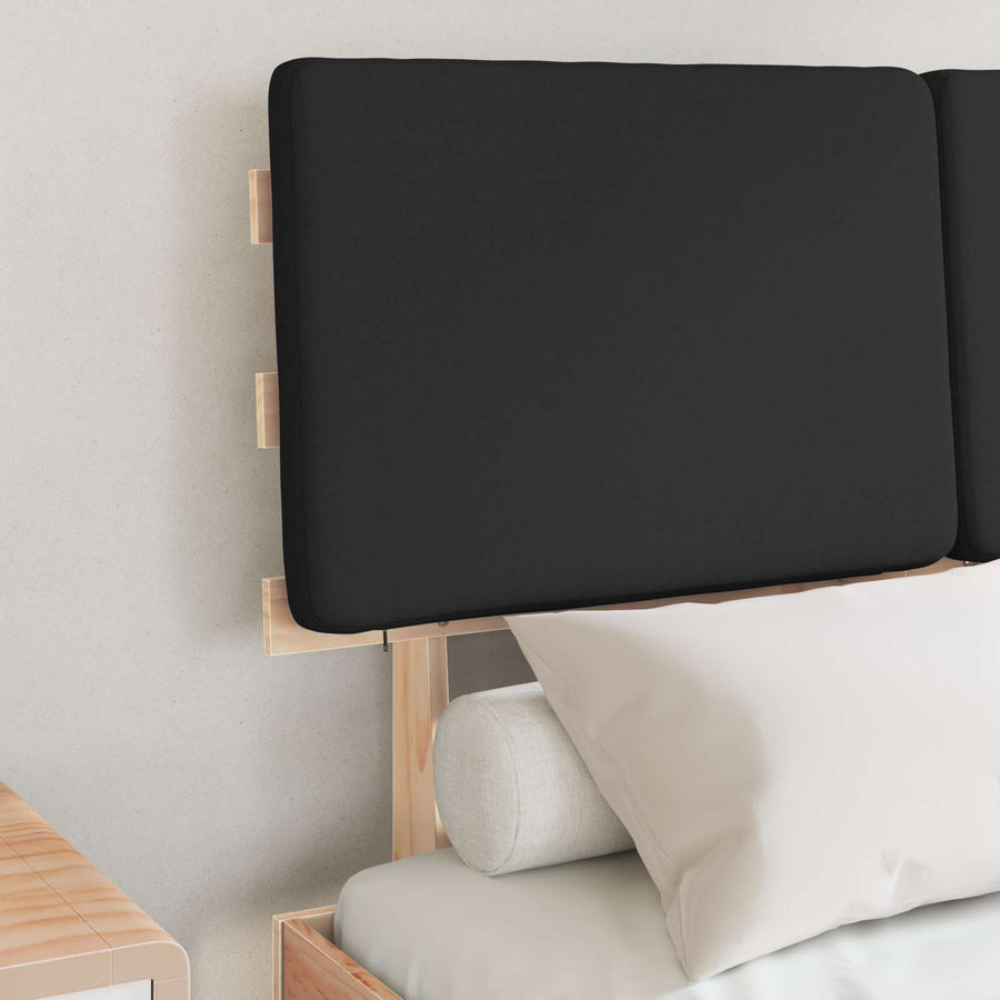 Bedframe met Gevoerd Hoofdgedeelte Zwart 120 x 200 cm
