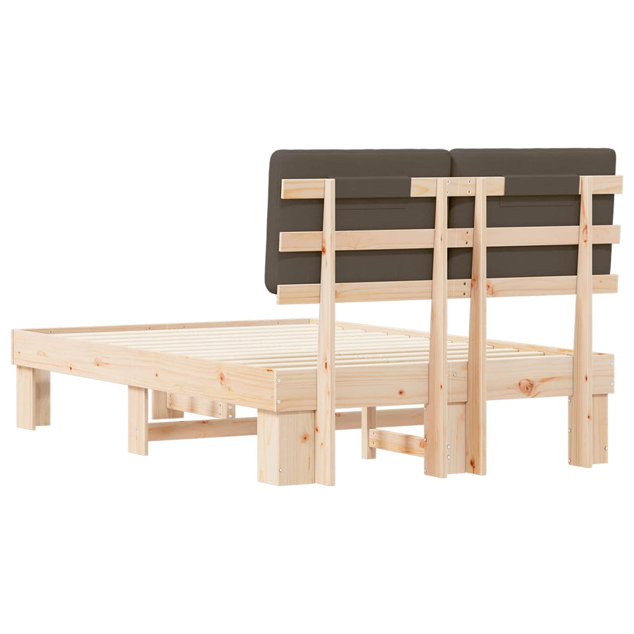 Bedframe met Gevoerd Hoofdgedeelte Taupe 120 x 200 cm