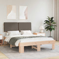 Upholstered Bed Frame Taupe 120 x 190 cm