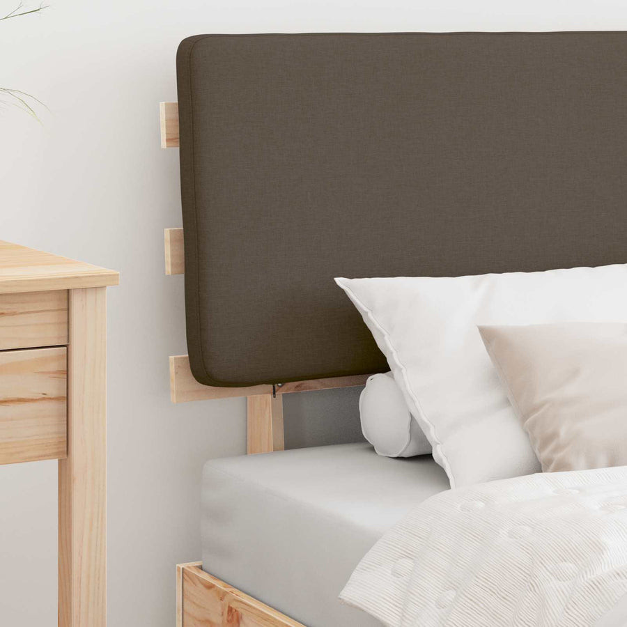 Bedframe met Gevoerd Hoofdgedeelte Taupe 80 x 200 cm