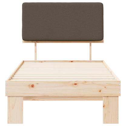 Bedframe met Gevoerd Hoofdgedeelte Taupe 90 x 190 cm