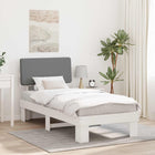 Upholstered Bed Frame Light Grey 90 x 190 cm