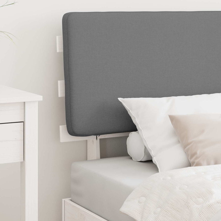 Bedframe met Gevoerd Hoofdgedeelte Lichtgrijs 75 x 190 cm