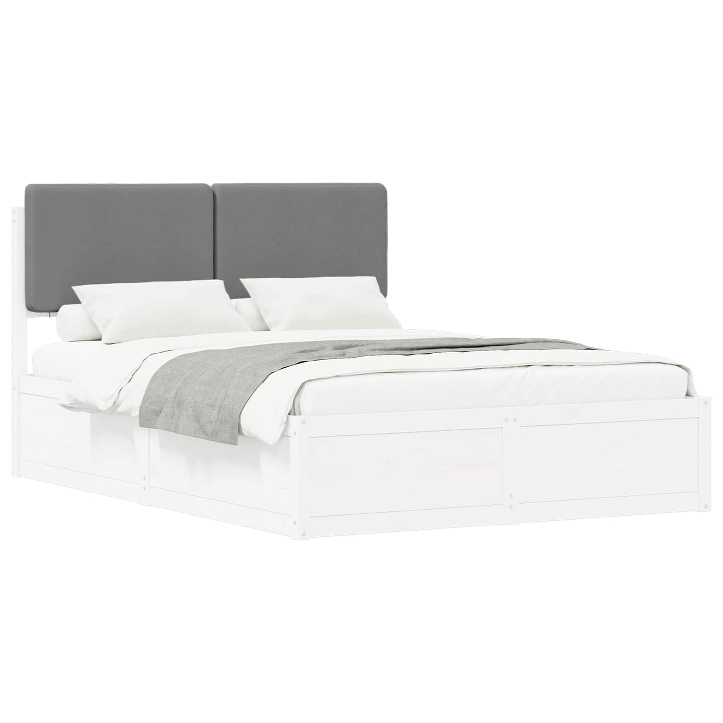 Bedframe met Gevoerd Hoofdgedeelte Zwart 160 x 200 cm