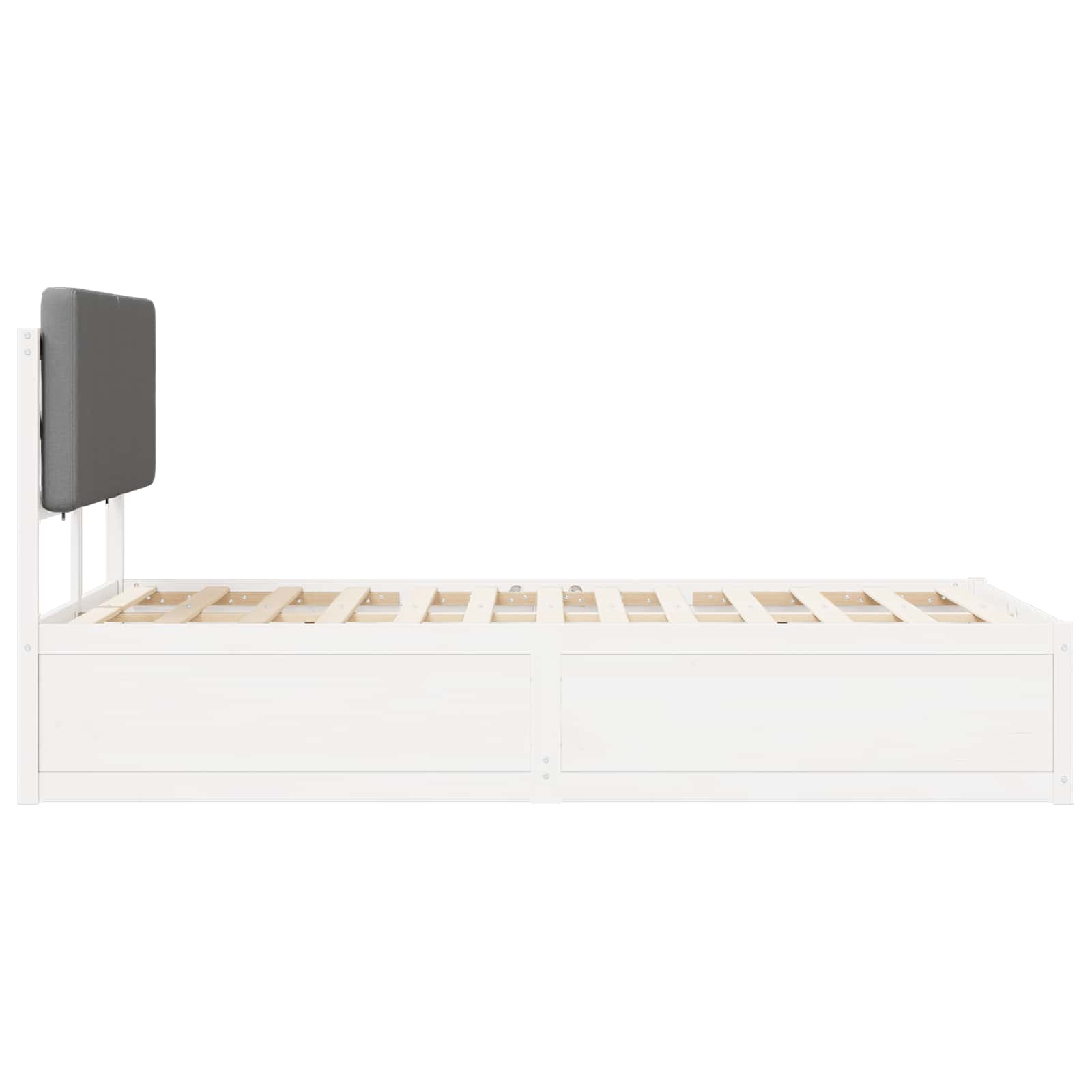Bedframe met Gevoerd Hoofdgedeelte Zwart 160 x 200 cm