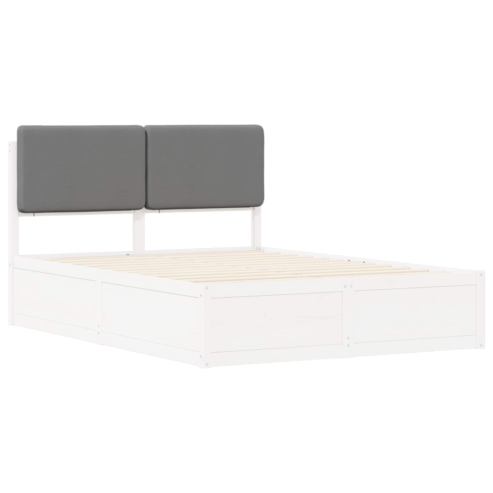 Bedframe met Gevoerd Hoofdgedeelte Lichtgrijs 150 x 200 cm