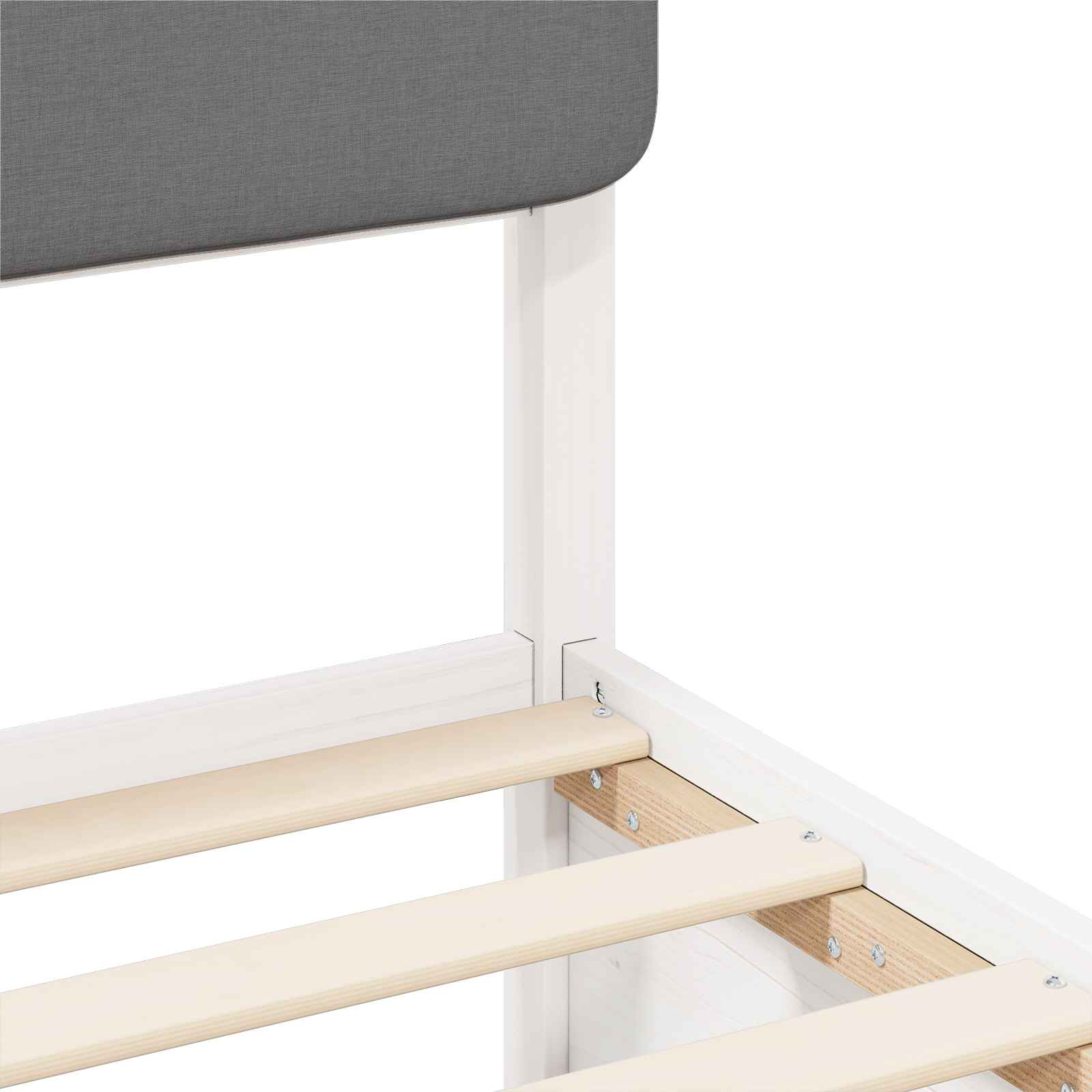 Bedframe met Gevoerd Hoofdgedeelte Lichtgrijs 150 x 200 cm